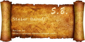 Steier Bazsó névjegykártya